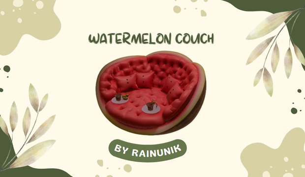 Watermelon Couch – AI-Generated 3D Model by Rainunik