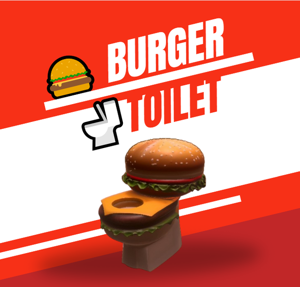 🍔🚽 Burger Toilet – AI 3D Prop by Rainunik