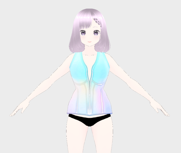 [vroid] - 虹色のコルセット/Rainbow Iridescent Corset