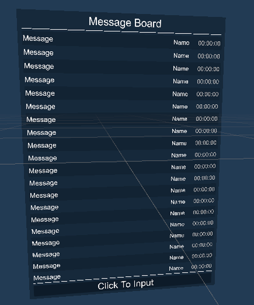 MessageBoard - VRChat World UdonSharp 伝言板アセット