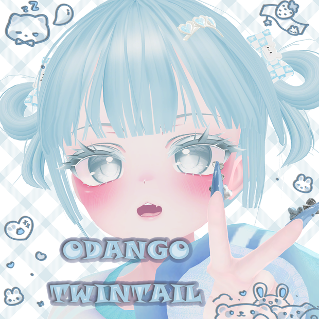 「vrc hair」odango twin & accessories
