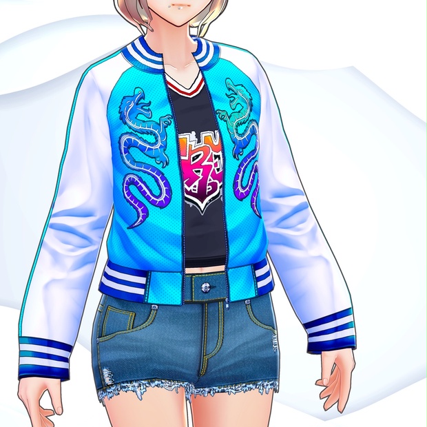 Vroid Free ちょいワルスカジャンセット Saintc Acrium Booth