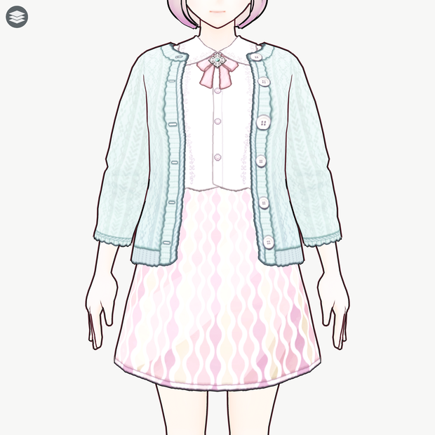 [VRoid][FREE]スプリングレトロセット