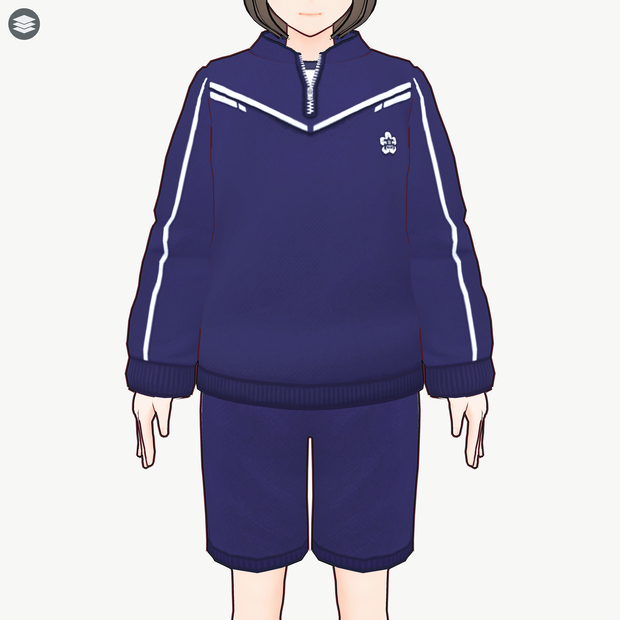 [VRoid]ハーフジップスクールジャージ