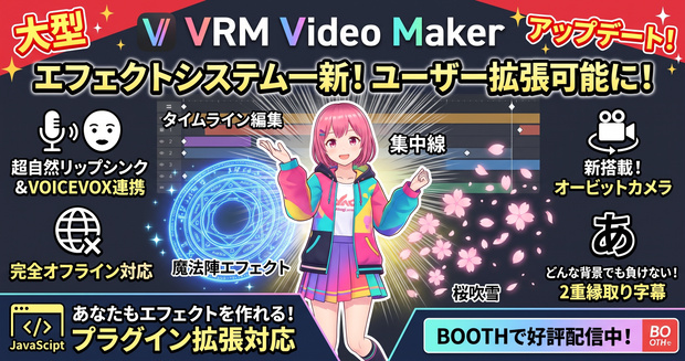 【無料】VrmVideoMaker（ゆっくりムービーメーカー風・VRM動画生成ツール）