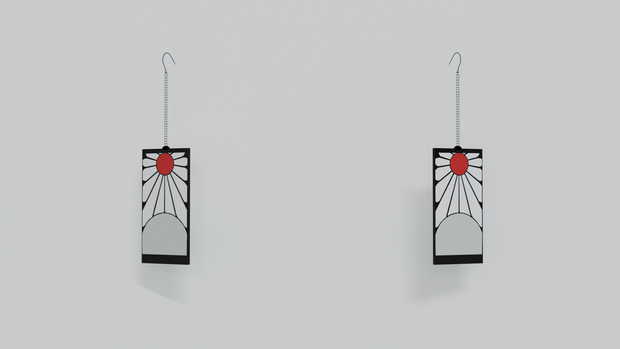 【鬼滅の刃】竈門 炭治郎イヤリング Tanjiro earrings 【3D Model】