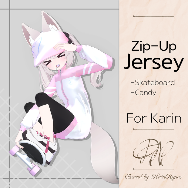 [3Dモデル]ジップアップジャージー(Karin●カリン専用)