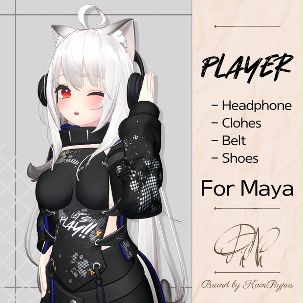 [3Dモデル]Player(Maya 舞夜専用) Pini BOOTH