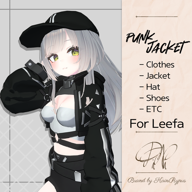 [3Dモデル]パンクジャケット(Leefa●リーファ専用)