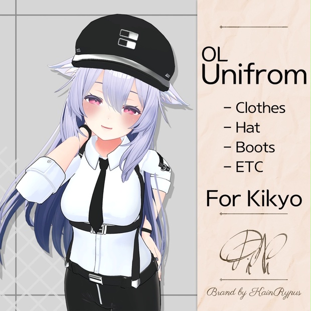 [3Dモデル]OL_Uniform(Kikyo 桔梗専用) - Pini - BOOTH