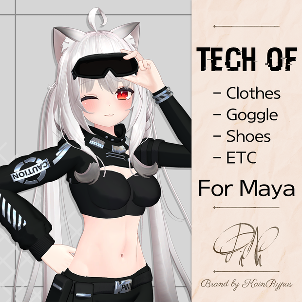 [3Dモデル]Tech_OF(Maya●舞夜専用)