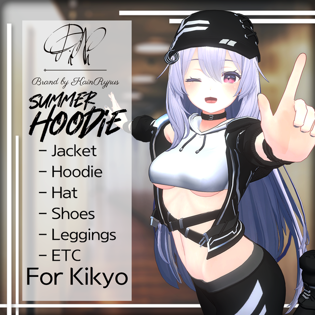[3Dモデル]Summer_Hoodie(Kikyo●桔梗専用)