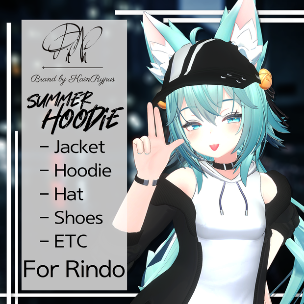 [3Dモデル]Summer_Hoodie(Rindo●竜胆専用)