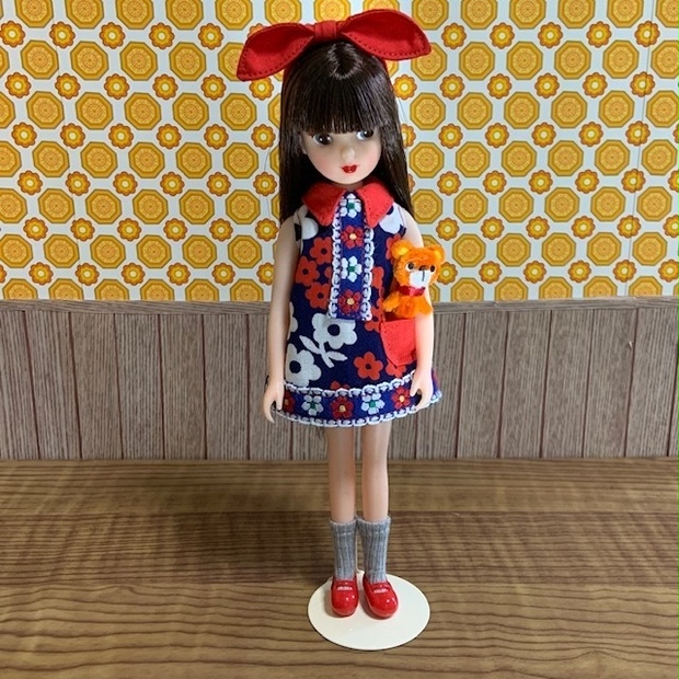 初代リカちゃん 復刻版リカちゃんサイズの服 白 ワンピ - おもちゃ