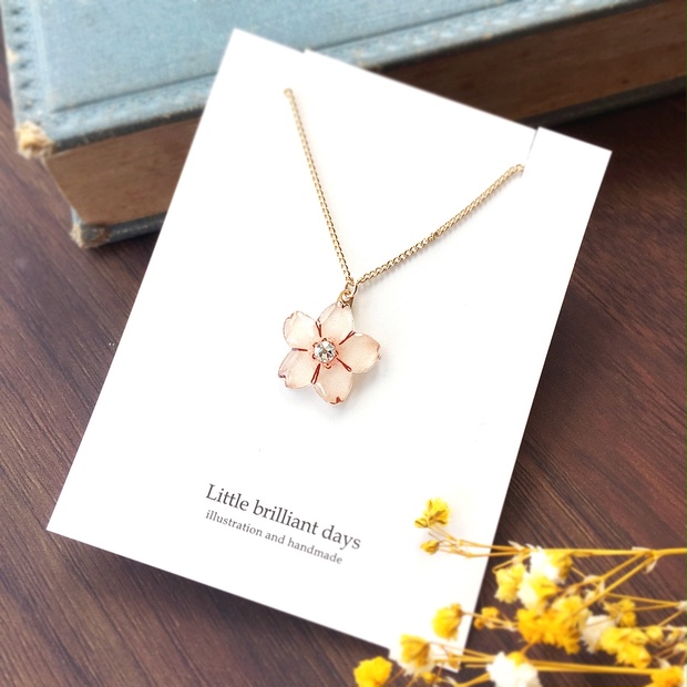 Sakura necklace｜桜の花ネックレス - Little brilliant days