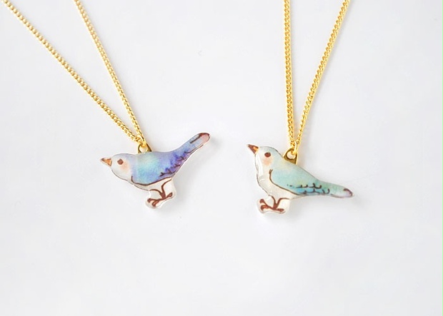 【雑誌掲載】Bird Necklace【幸せの青い鳥ネックレス＊春夏秋冬】【LOVE!ことり掲載】