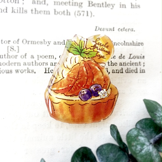 Orange Tart brooch｜オレンジタルトブローチ - Little brilliant days