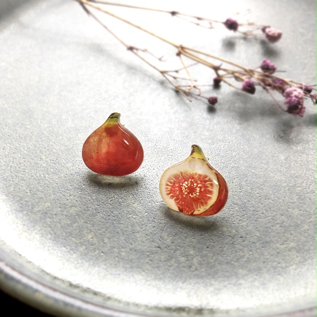 Fig earring｜無花果イヤリング・ピアス イチジク 秋 フルーツ