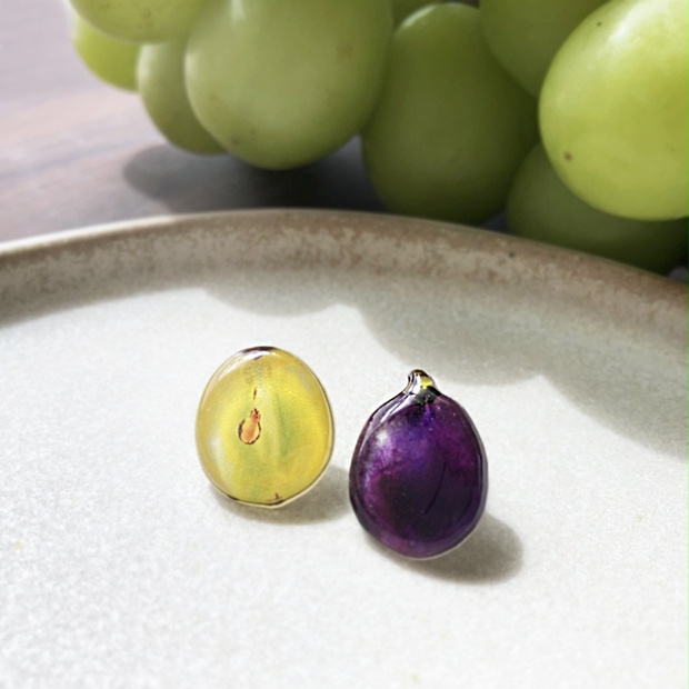 Grape earring｜ぶどうイヤリング・ピアス 秋 フルーツ