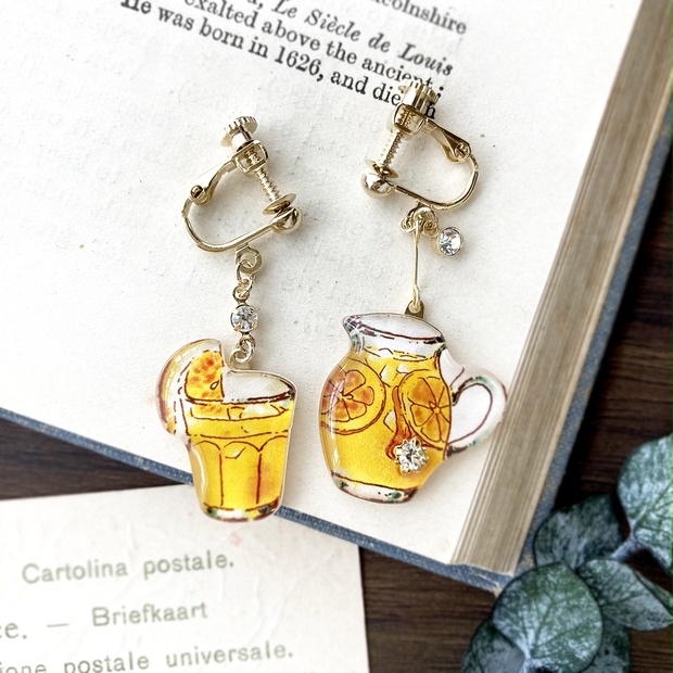 Orangejuice earring｜オレンジジュースのイヤリング・ピアス