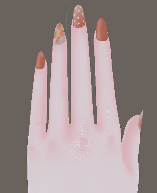 Peach Nail Texture For Maya