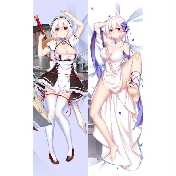 アズールレーン シリアス 抱き枕カバー アズレン ホワイトローズ D-M.N/22JiGen=玉々 dmn10003-1