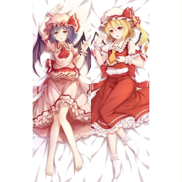 【値下げ中】AMT10_1 東方プロジェクト レミリア&フランドール 抱き枕カバー 2wayトリコット三代 新生地 東方Project 同人 グッズ 抱き枕