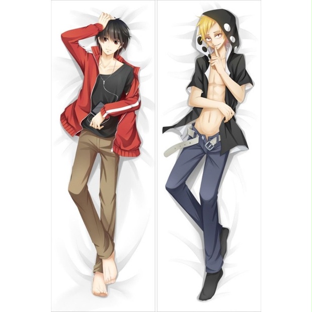 カゲロウプロジェクト 如月伸太郎 鹿野修哉 抱き枕カバー 麦芽堂 Bz D M N 22jigen 納期4週間ほど頂戴します Booth