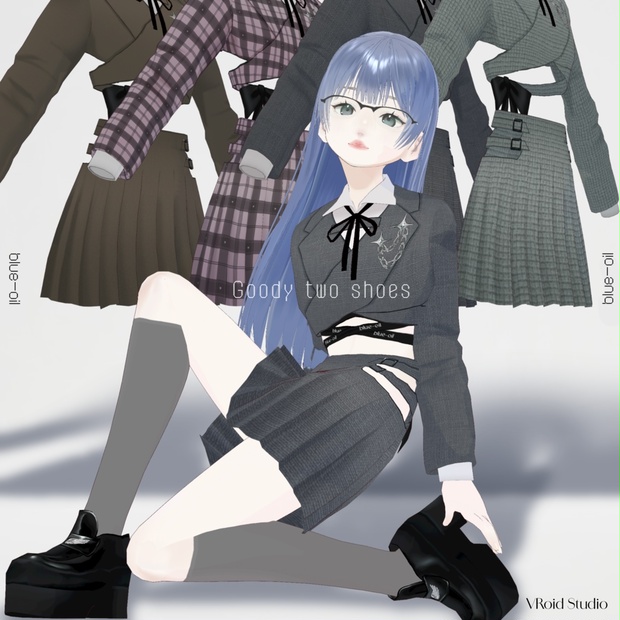 【VRoid衣装】Goody two shoes - blue-oil - BOOTH