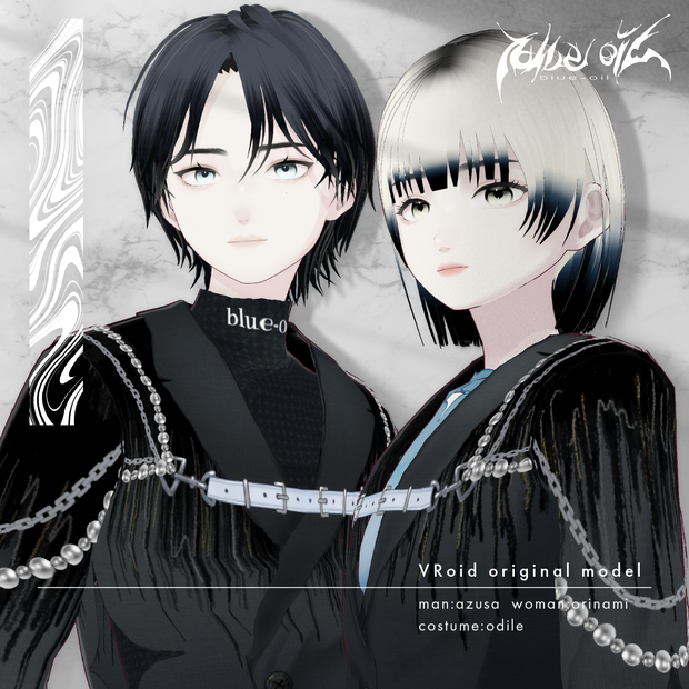 【 #VRoid 】オリジナルアバター 梓-azusa / 祈波-orinami #blueoil