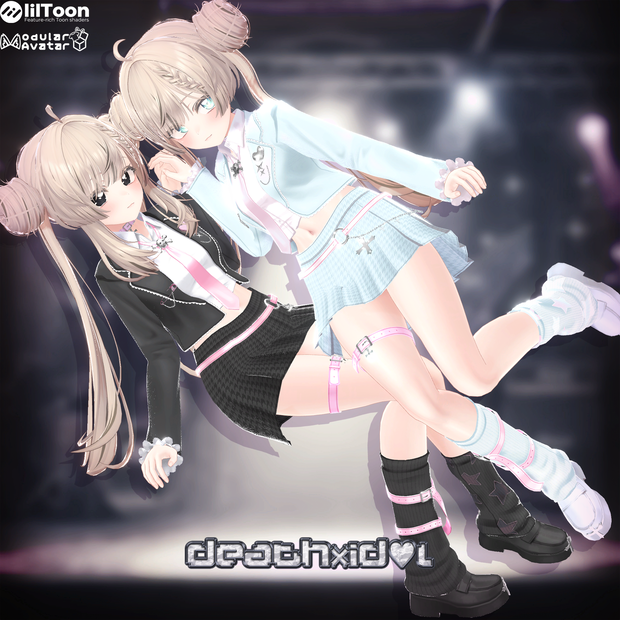 🤍4アバター対応🤍VRChat衣装『death×id♡l』