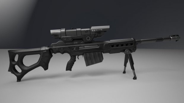 スナイパーライフル KSR-29 (リテクスチャ) 3Dモデル 3D Model VRChat vrc