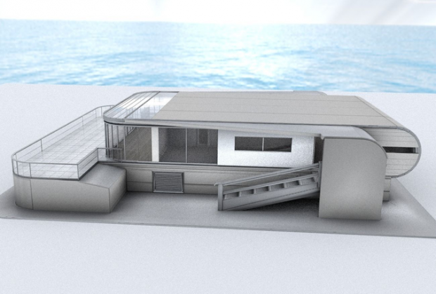 未来的なアパートの建物 3D モデル 3D Model VRChat vrc