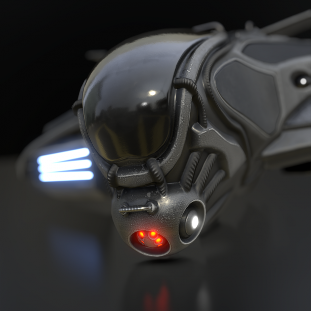 Blender 2.8 の銀河系宇宙船 Eevee 3D モデル 3D Model VRChat vrc