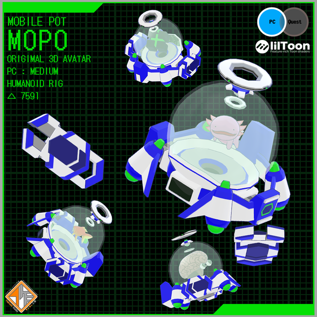 【オリジナル3Dモデル】MOBILE POT - MOPO -