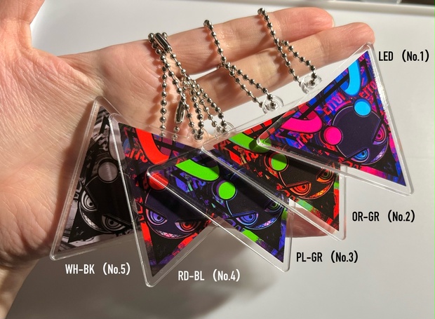 三角アクリルキーホルダー LED - NNN-BOX - BOOTH