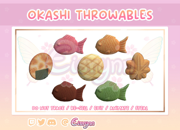 Okashi set - japanese throwables (textured edition!)