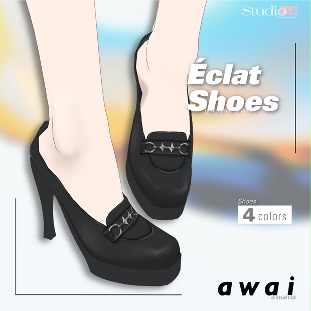 【VRoid衣装テクスチャ】 Éclat Shoes【#awai_Studio134】 - awai - BOOTH