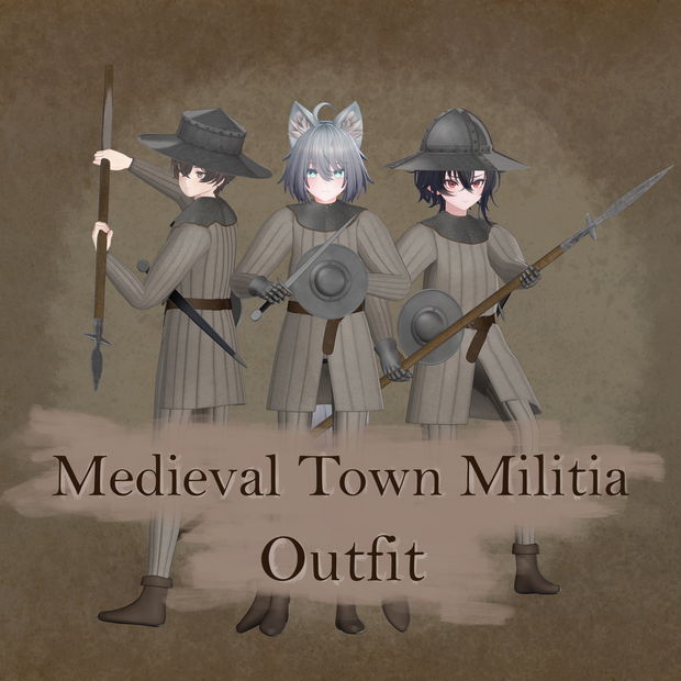 Medieval Town-Militia Outfit for +head