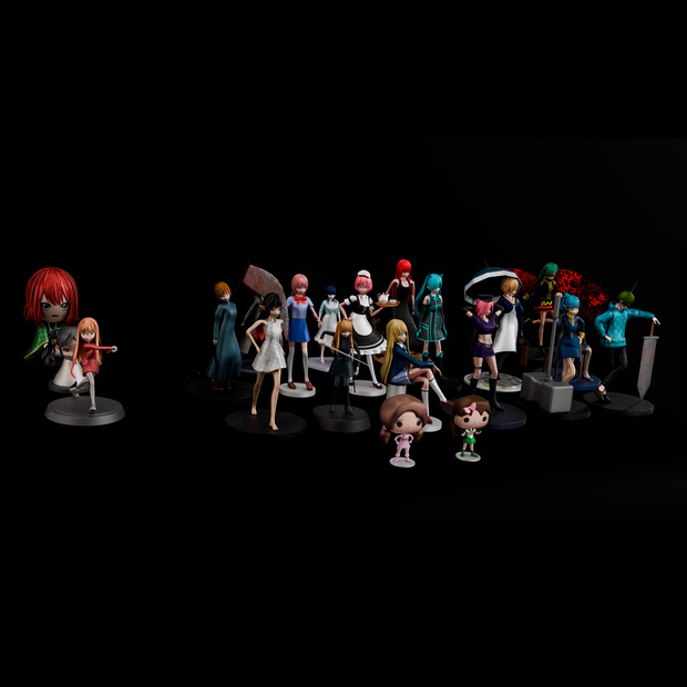 ANIME FIGURE PACK - アニメフィギュアセット - 3D Miniature Props