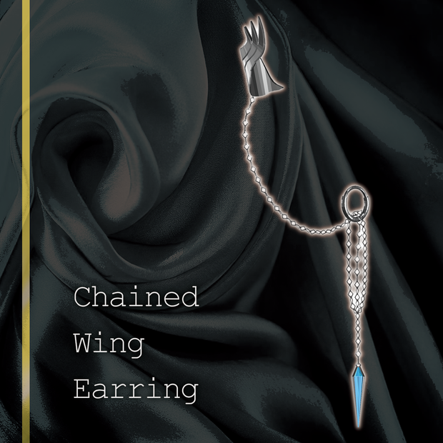 【VRChat想定】Chained Wing Earring