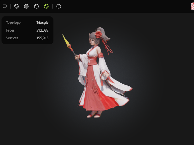 Virtual Shrine Keeper – 3D Characters 3D Model VRChat