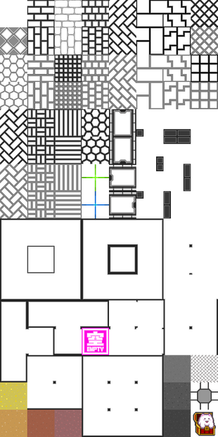 RPGツクールマップ素材【床・壁パターン】