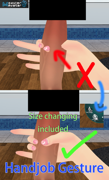 【MA対応】Handjob Gesture with Size changing gimmicks