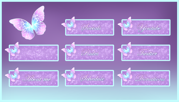 Butterfly: Panels - Chatting Screen - Schedule [Purple]