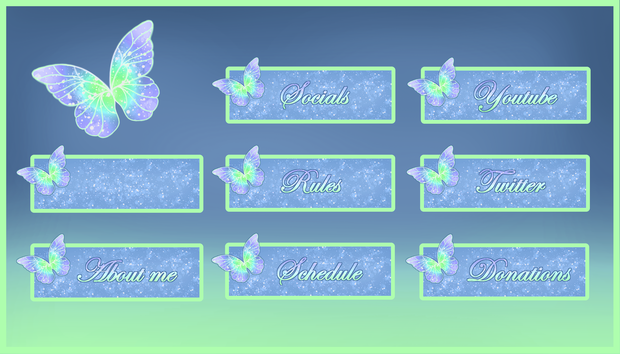 Butterfly: Panels - Chatting Screen - Schedule [Blue]