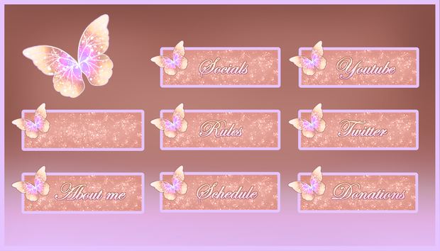 Butterfly: Panels - Chatting Screen - Schedule [Orange]
