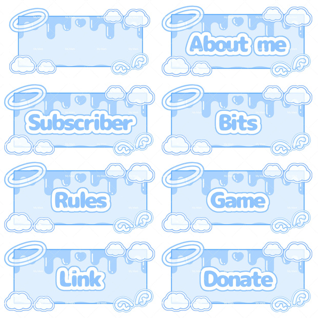 Twitchパネル/バナー/サンクスカードなどに使える素材