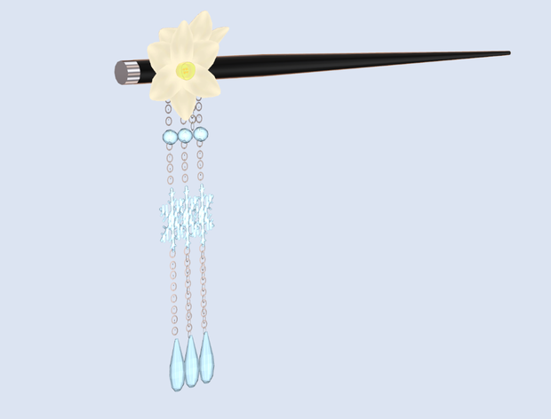 雪花のかんざし Snowflower Kanzashi