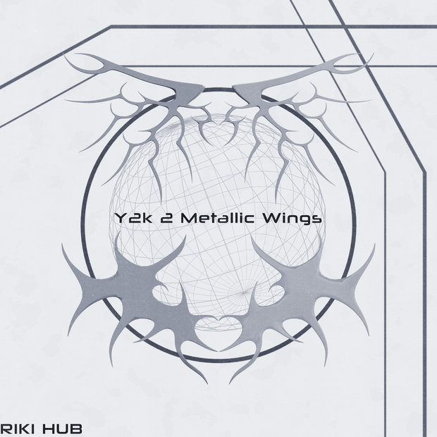 [RIKI HUB] Y2K 2 METALLIC WINGS 